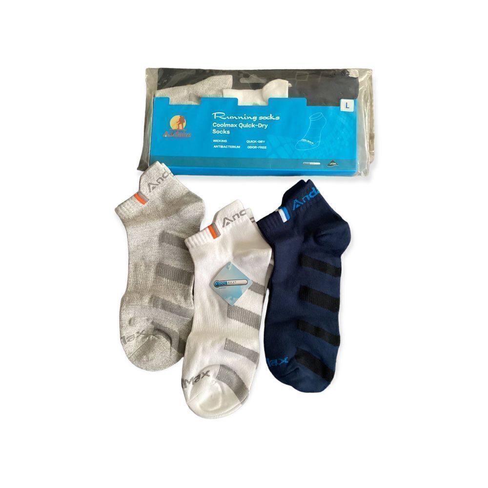 Andake Low Cut Running Socks 3 Pair Size: L